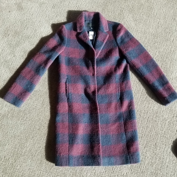 Ann Taylor wool plaid pea coat - Picture 6 of 16